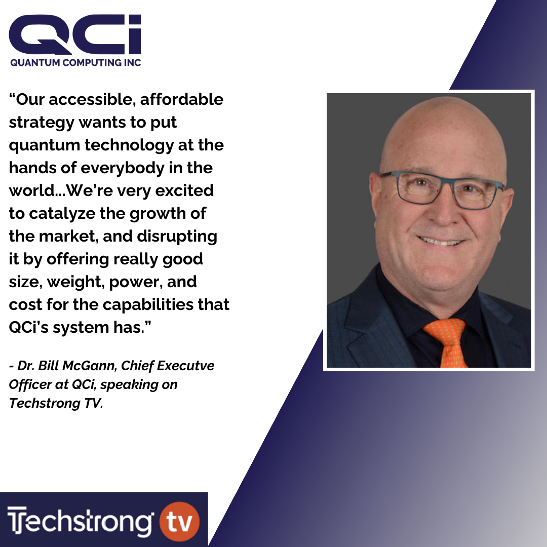Dr. McGann's Quote from QCi Techstrong TV Interview
